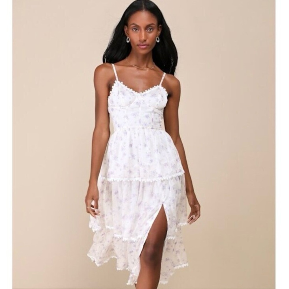 Lulu's Elegant Floral Dress
